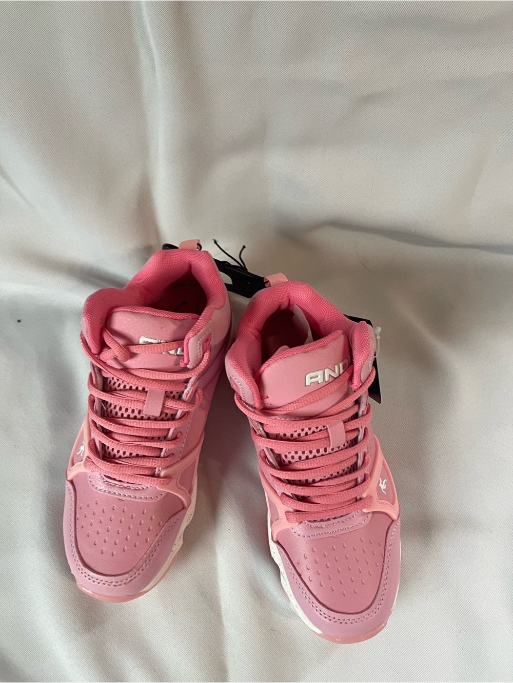 Pink High-Top Kids Sneakers